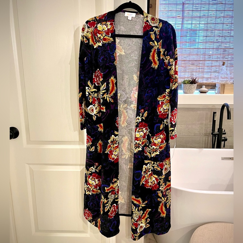 NWT LuLaRoe Sarah Long Floral Duster Cardigan